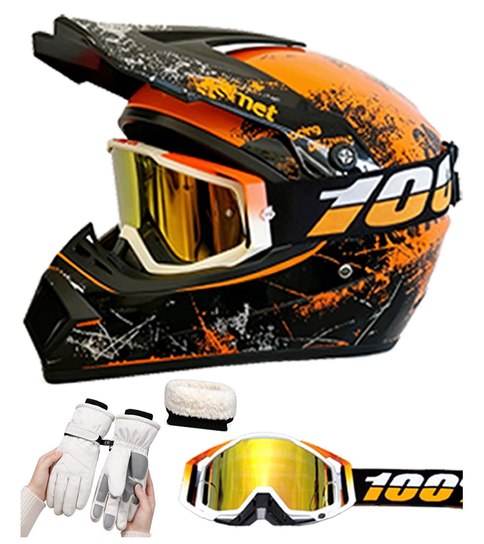 Helma Na Elektrickou Koloběžku Cross Enduro Quad Bmx Helma Brýle Rukavice S