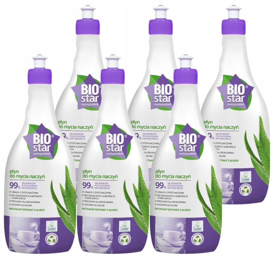 Levně Biostar ekologický prostředek na mytí nádobí s přírodní aloe vera 700 ml x 6 Ks