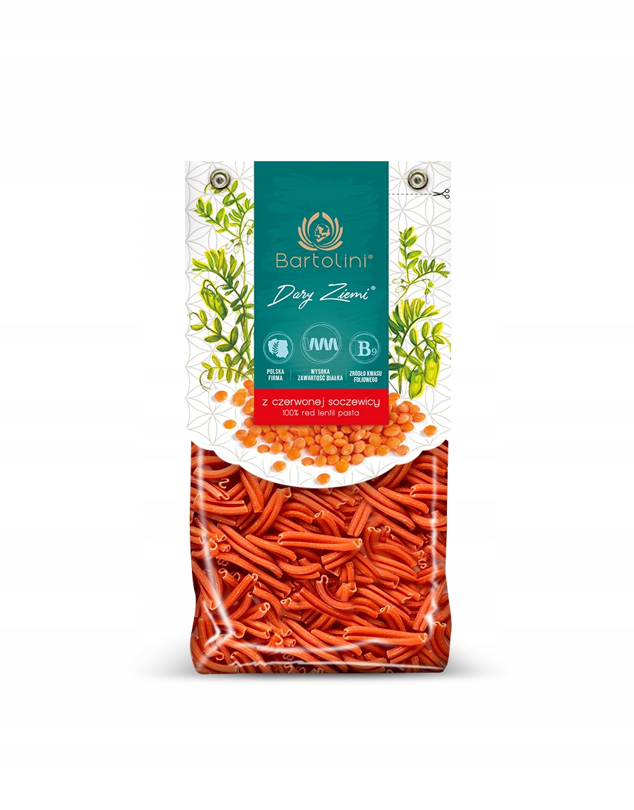 Ekologické makronky z červené čočky Bartolini, 250 g