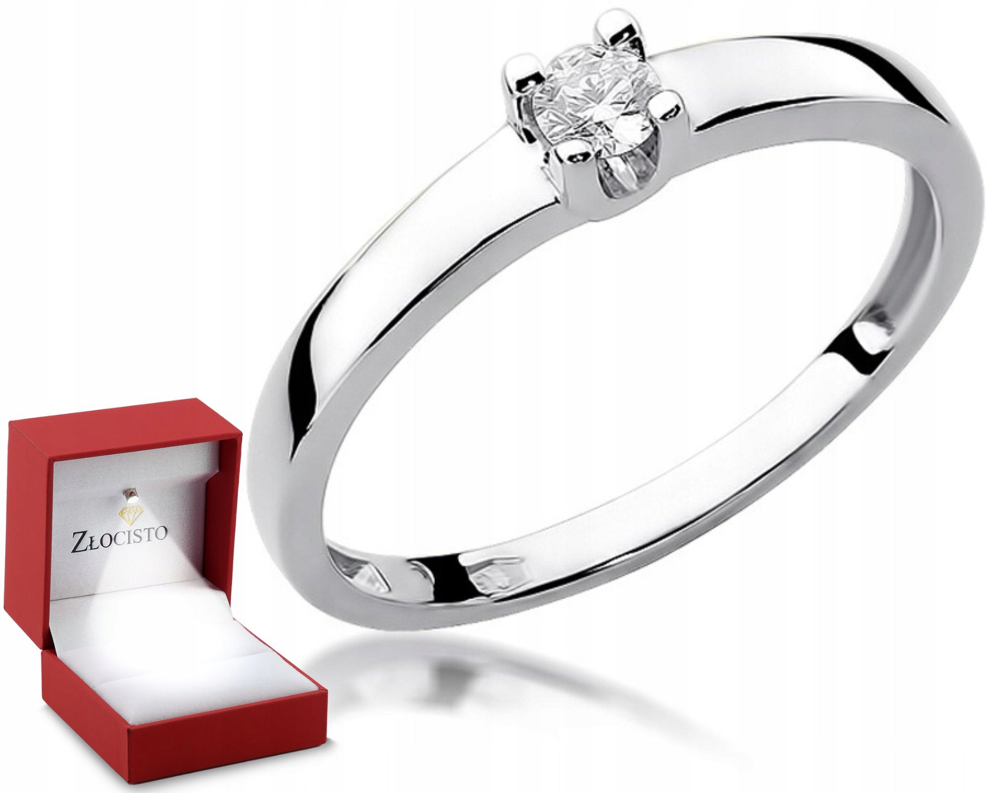 Prstýnek bílé zlato briliant 585 Gravírování Bonus