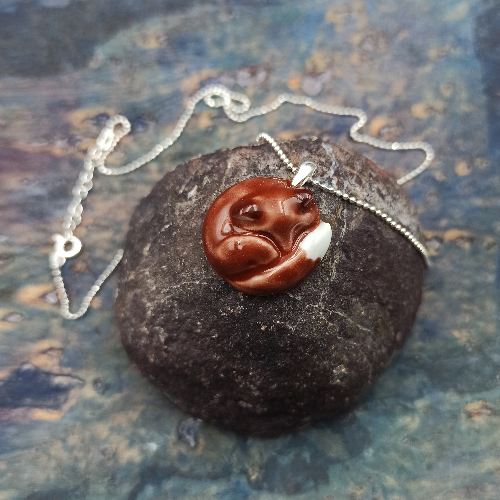 Rudý Liška, porcelán Ag925, kolekce Lesní zvířátka od SlavicPorcelain