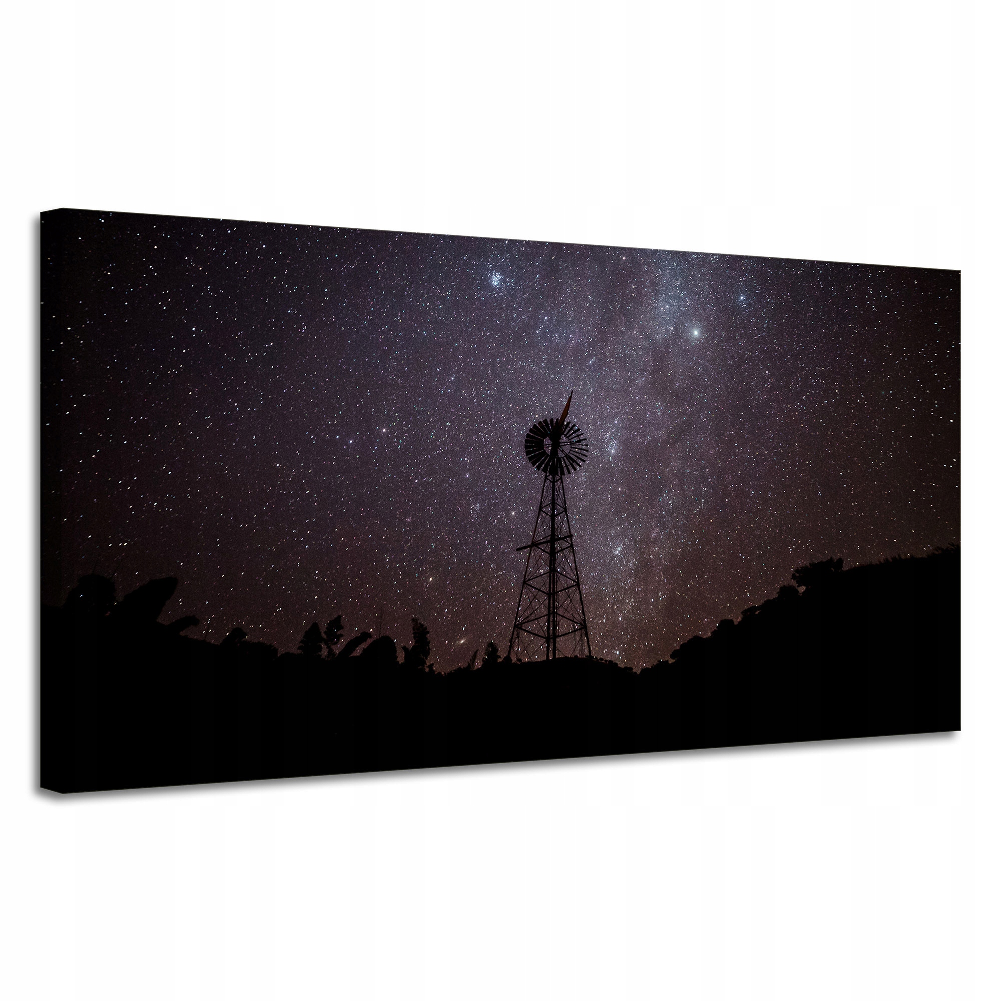 Obraz Canvas Vesmír Větrný mlýn na pozadí hvězd 120x60