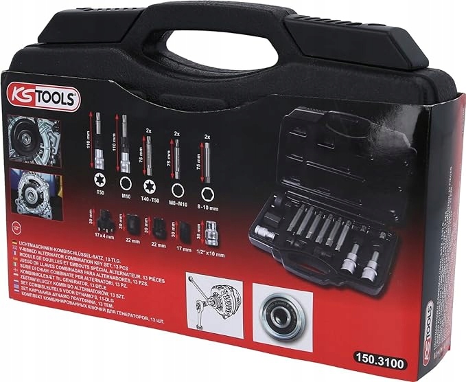 KS Tools 150.3100 Zestkluczy KOMBI do alternatorów 13-szt EAN (GTIN) 4042146222751