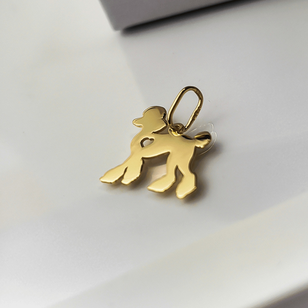 Zlatý přívěsek Pudelek pr. 585