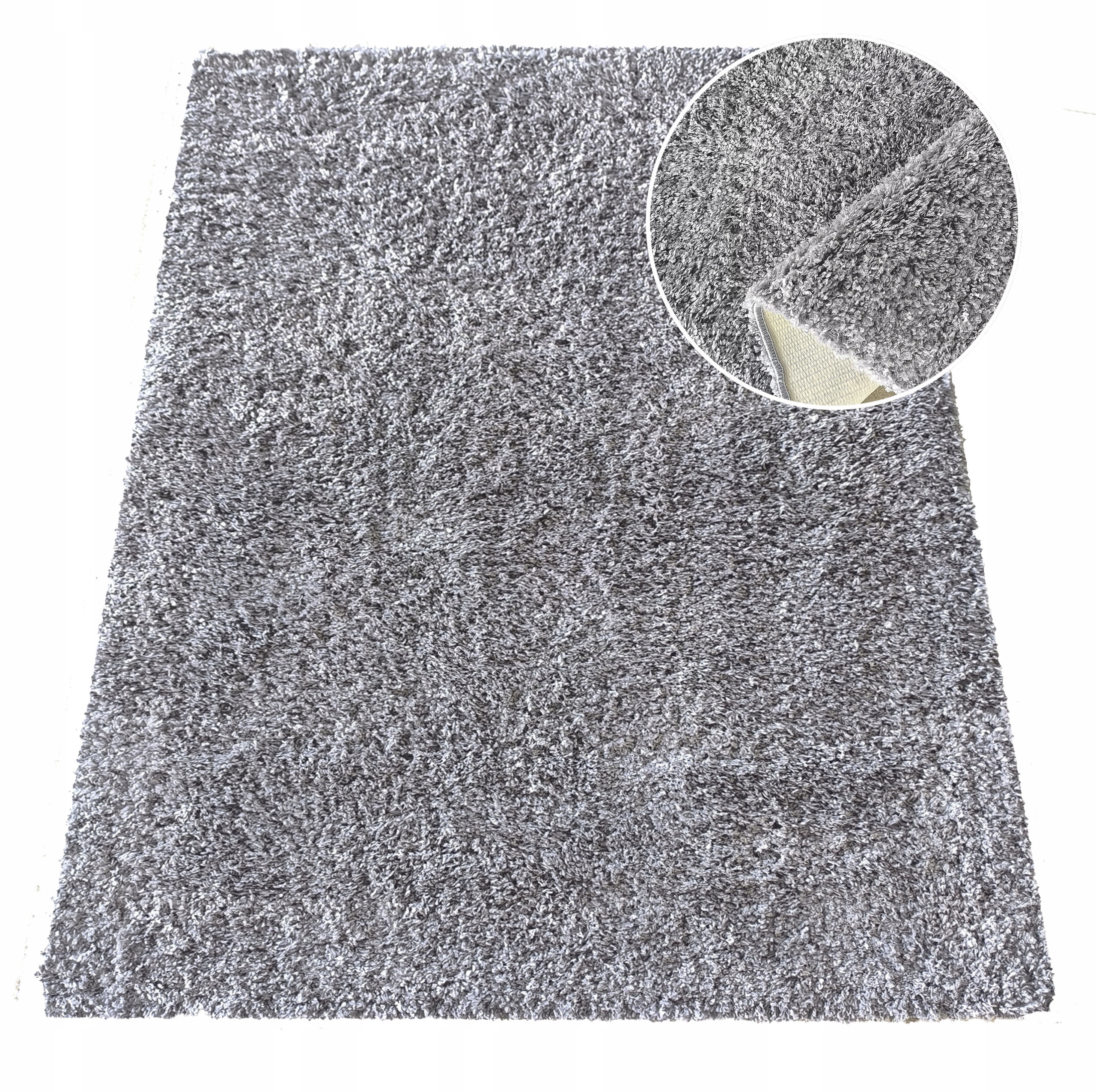 Pluszowy Kamel Soft Dywan Shaggy Miękki 120x170 Szary