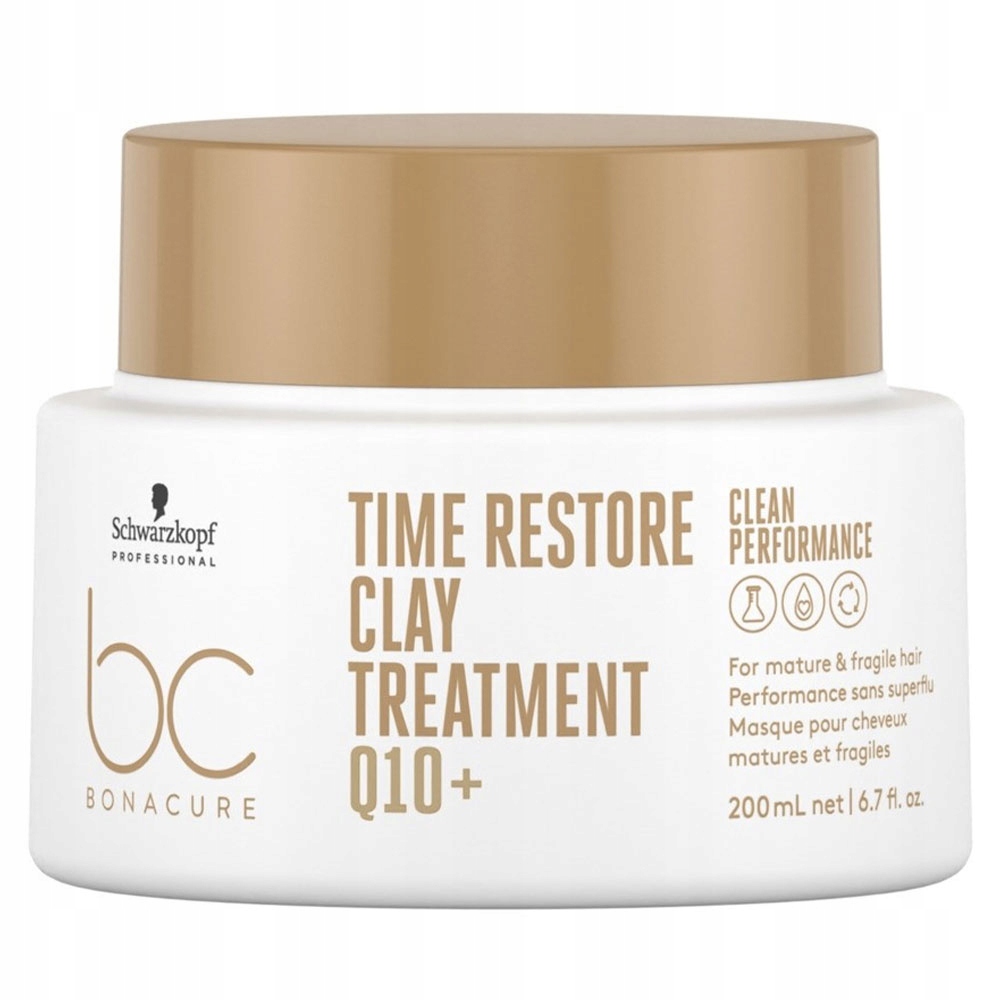 SCHWARZKOPF BC TIME RESTORE CLAY Q10+ MASKA 200ml