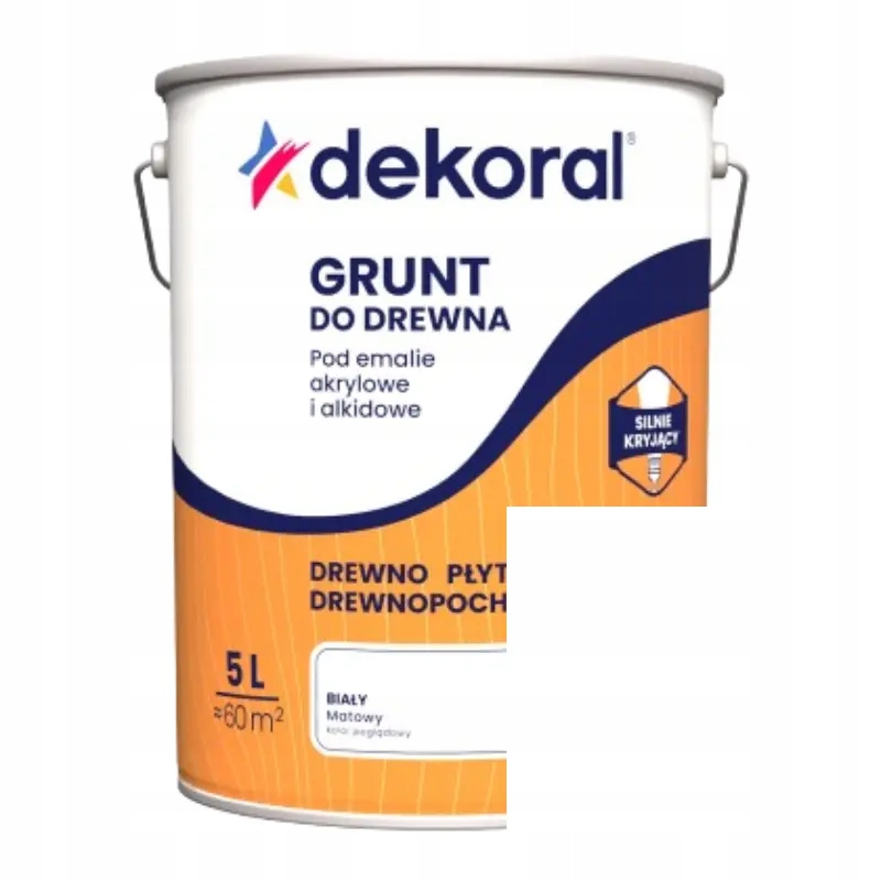Grunt do drewna biały 5l Dekoral gruntomal