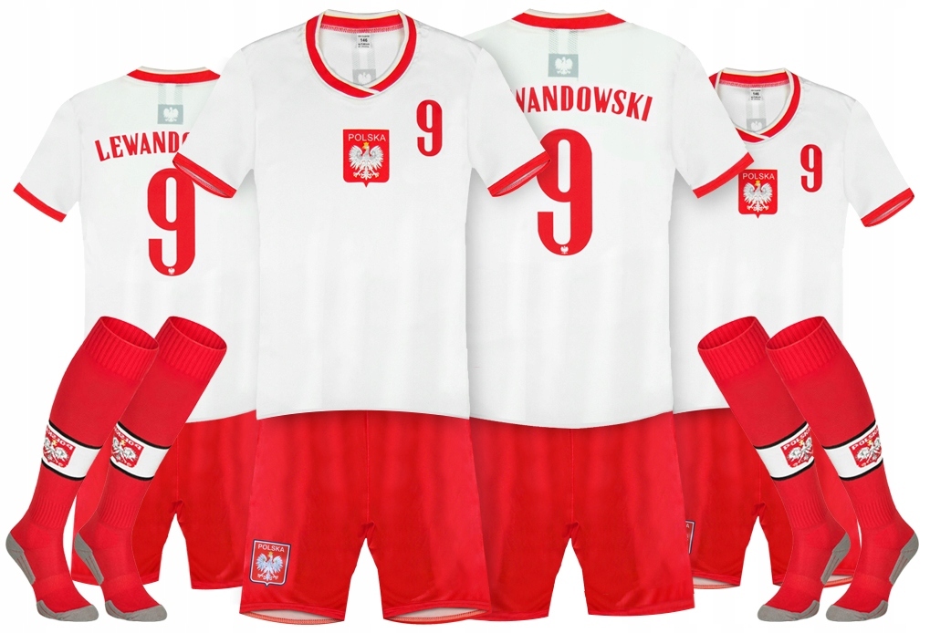 

Lewandowski 9 Strój Piłkarski i getry Polska 152