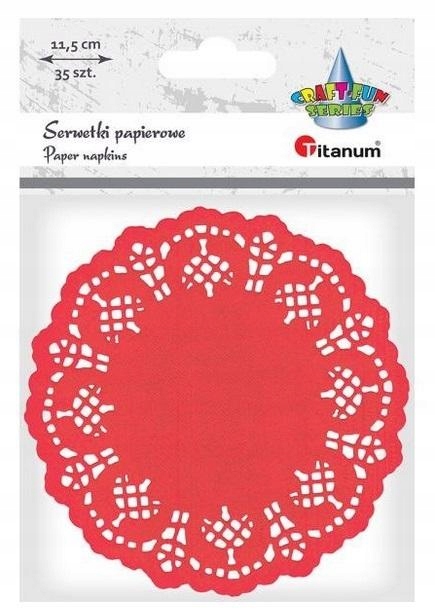 

Serwetki Papierowe Okrągłe 11,5CM Ażurowe 35SZT