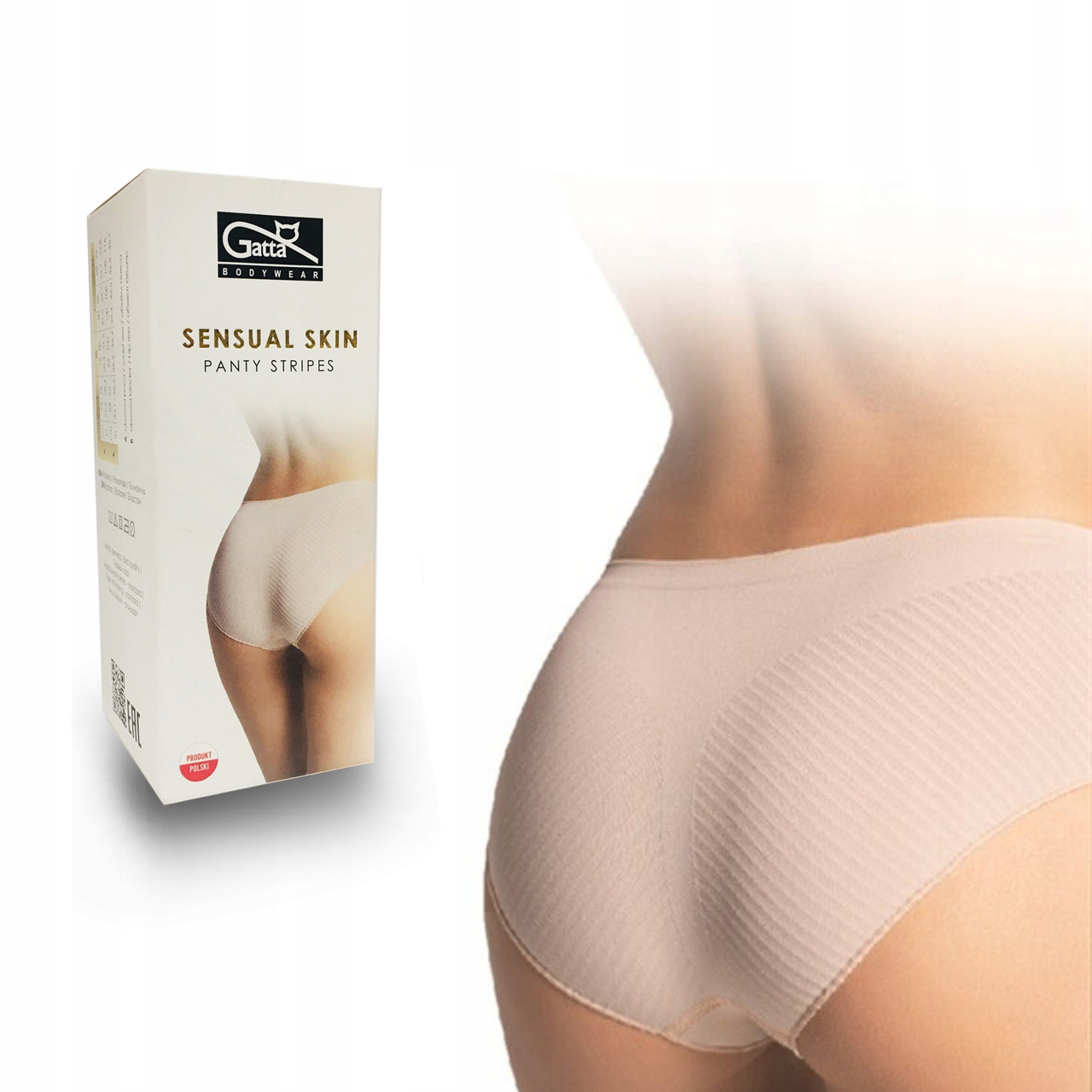 

Bezszwowe majtki Gatta Sensual Panty Stripes beż M