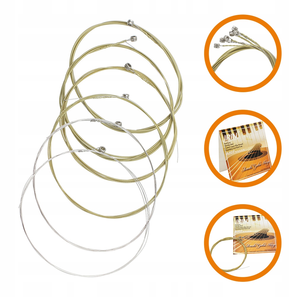 6 SZT. STRUN DO GITARY AKUSTYCZNEJ Kod producenta 4786489670104838284