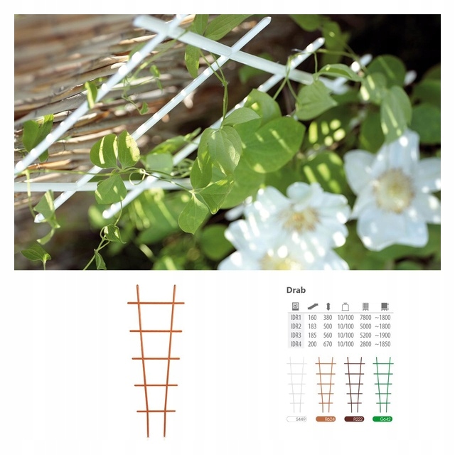 Podpórka Drab IDR Prosperplast biały - S449 500 mm Rodzaj tyczka