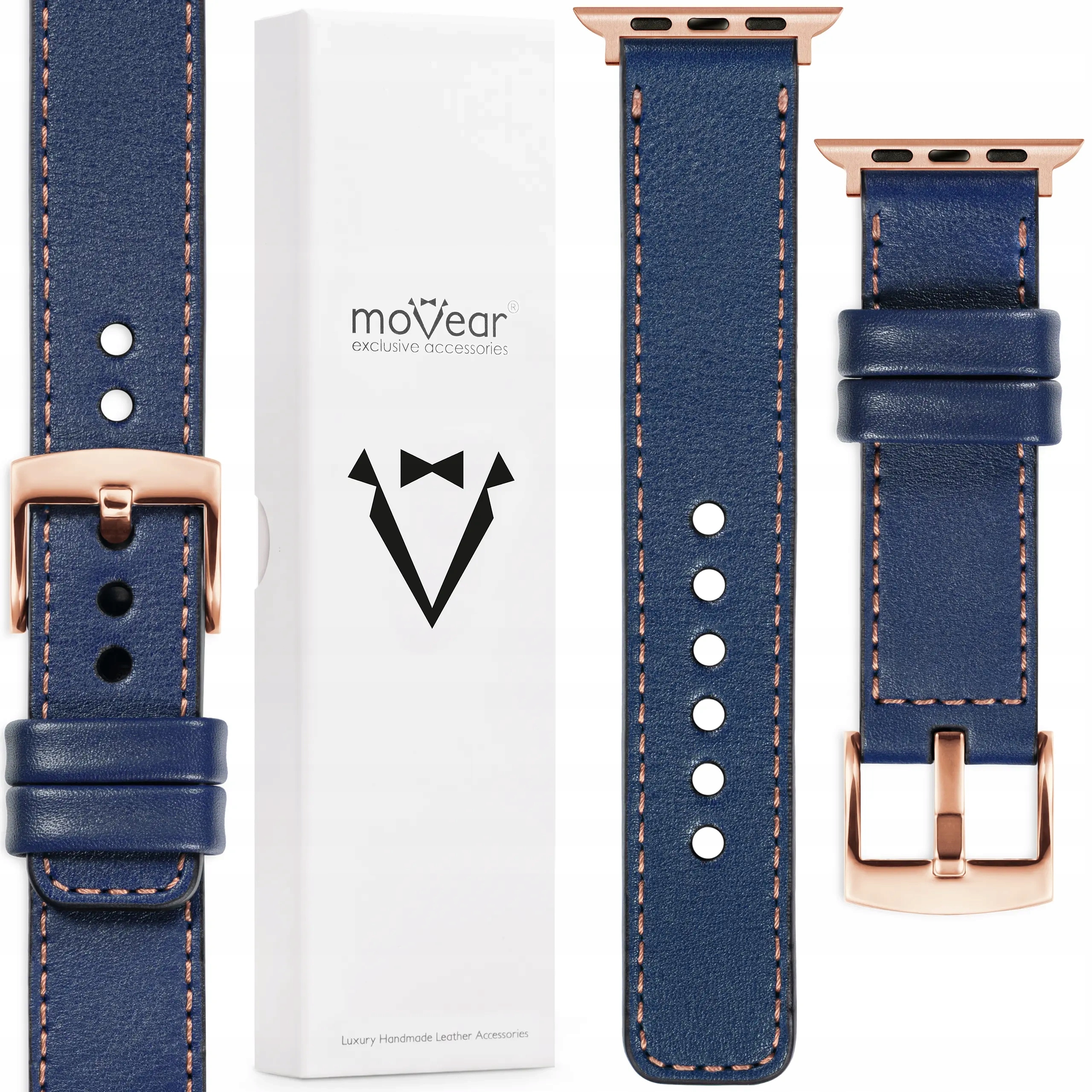 Kožený řemínek pro Apple Watch 10 9 8 7 6 5 4-1 Se 42/41/40/38 Ručně vyrobený