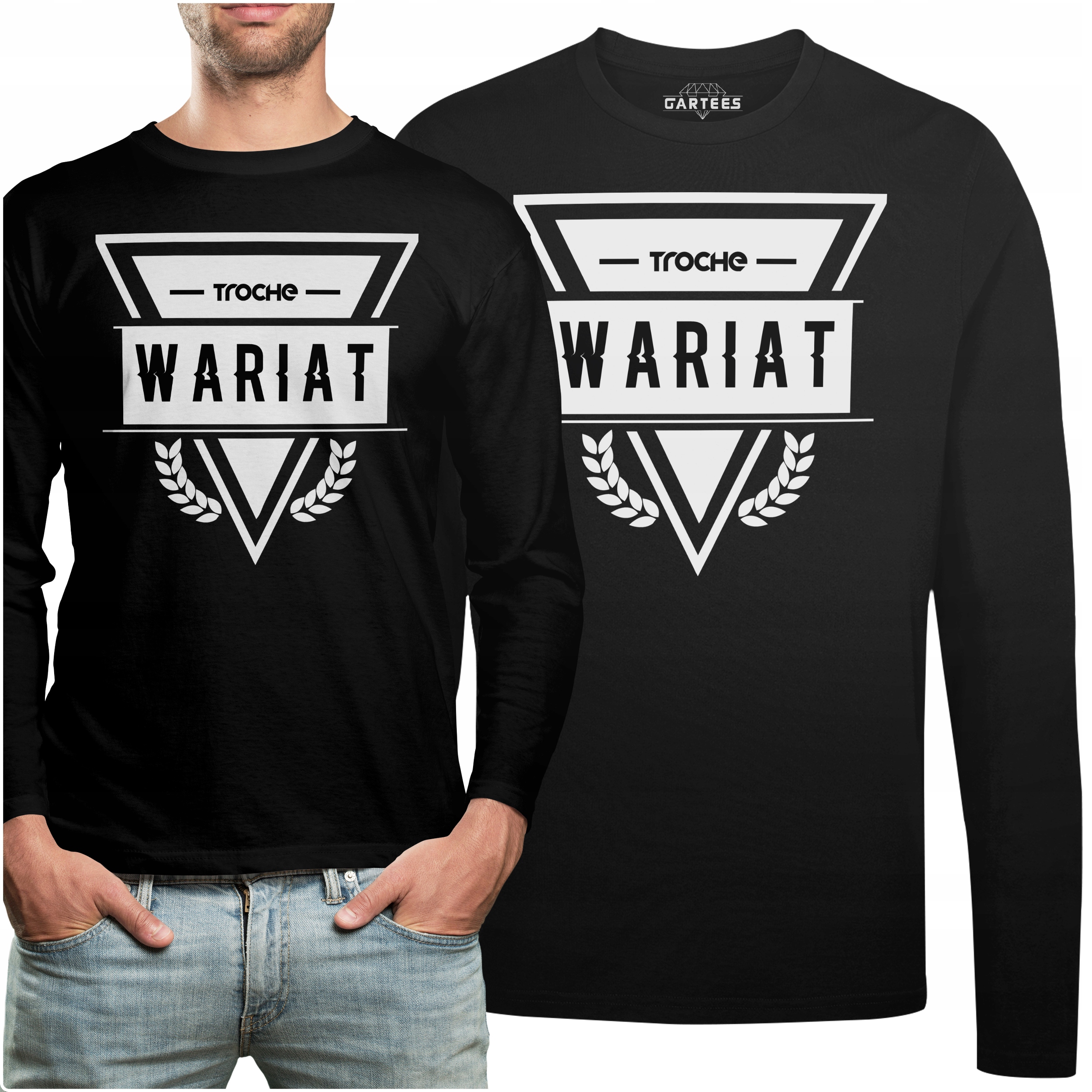 

Koszulka Long Super Prezent Napis Trochę Wariat