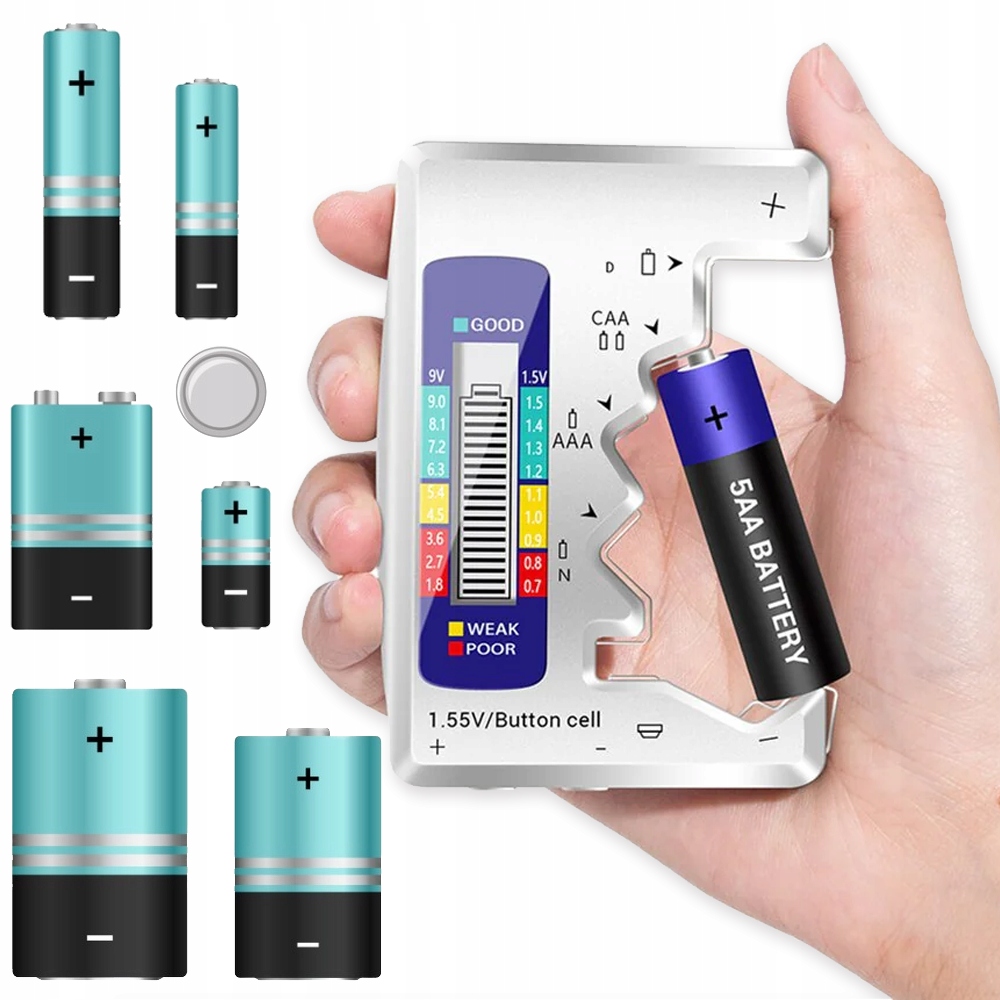 

Cyfrowy Tester Miernik Baterii LCD Aa Aaa
