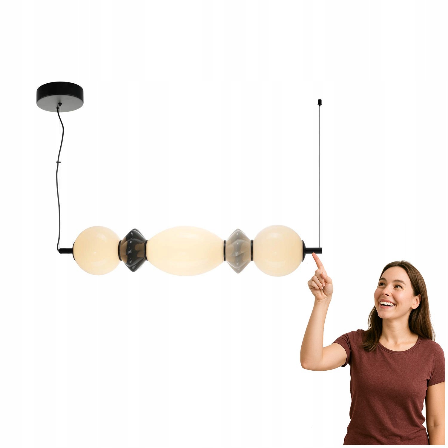 Závěsná Led lampa 14W Balos PND-94921-3A-BK Italux