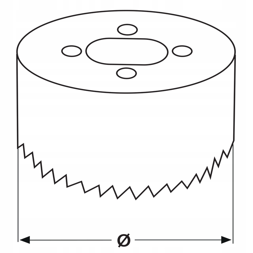 OTWORNICA BI-METALOWA 110 MM Średnica 110 mm