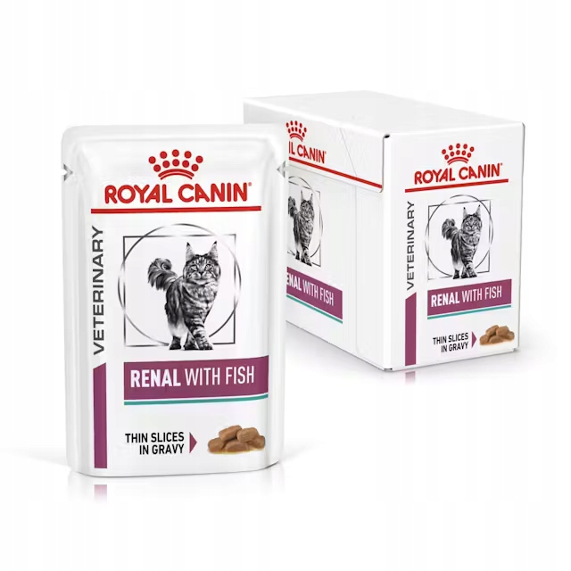 Levně Royal Canin Vet Renal 12x85g Krmivo Pro Kočky s podporou Ryba ryba v omáčce