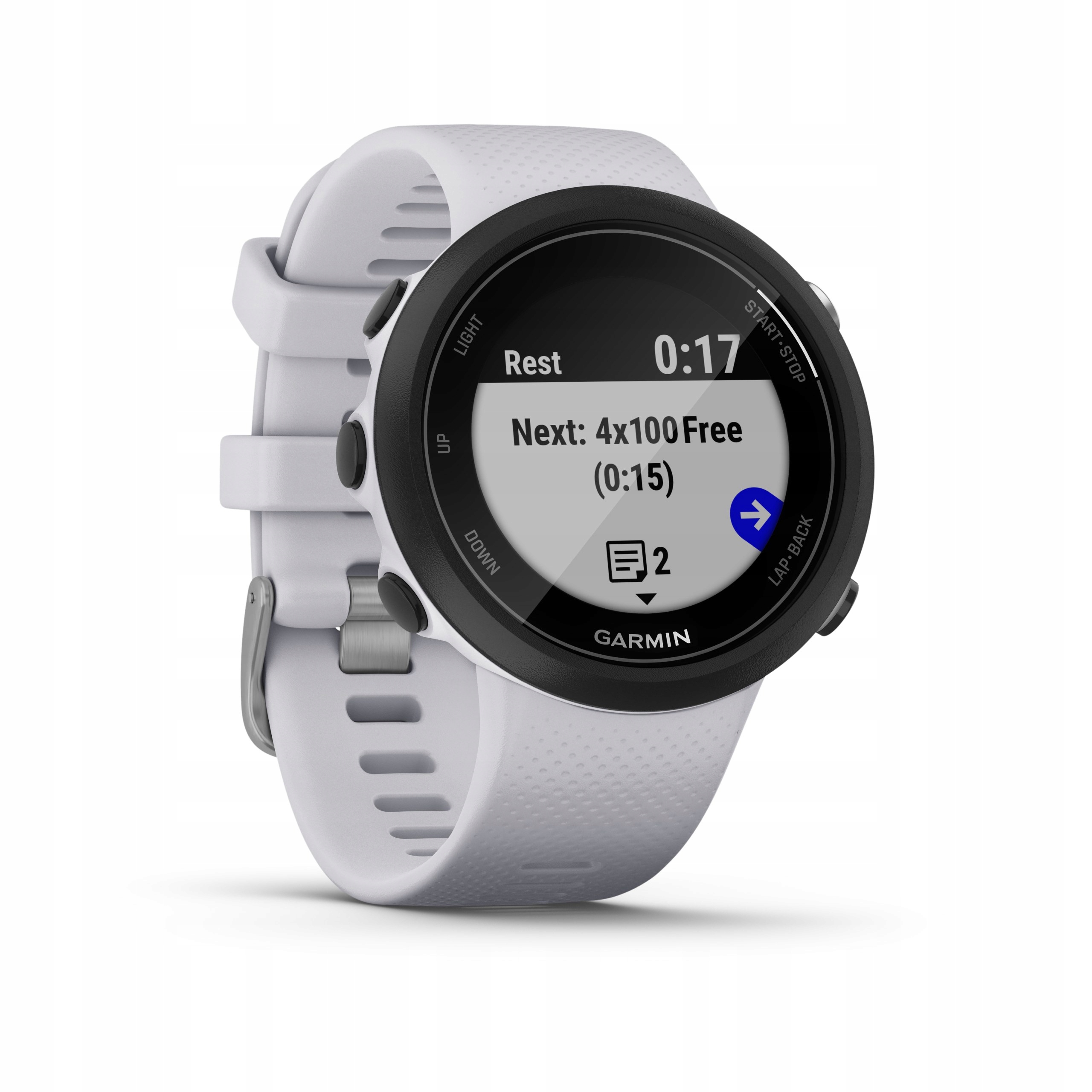 GARMIN SWIM 2 smartwatch GPS mleczny kwarc Kolor dominujący biały