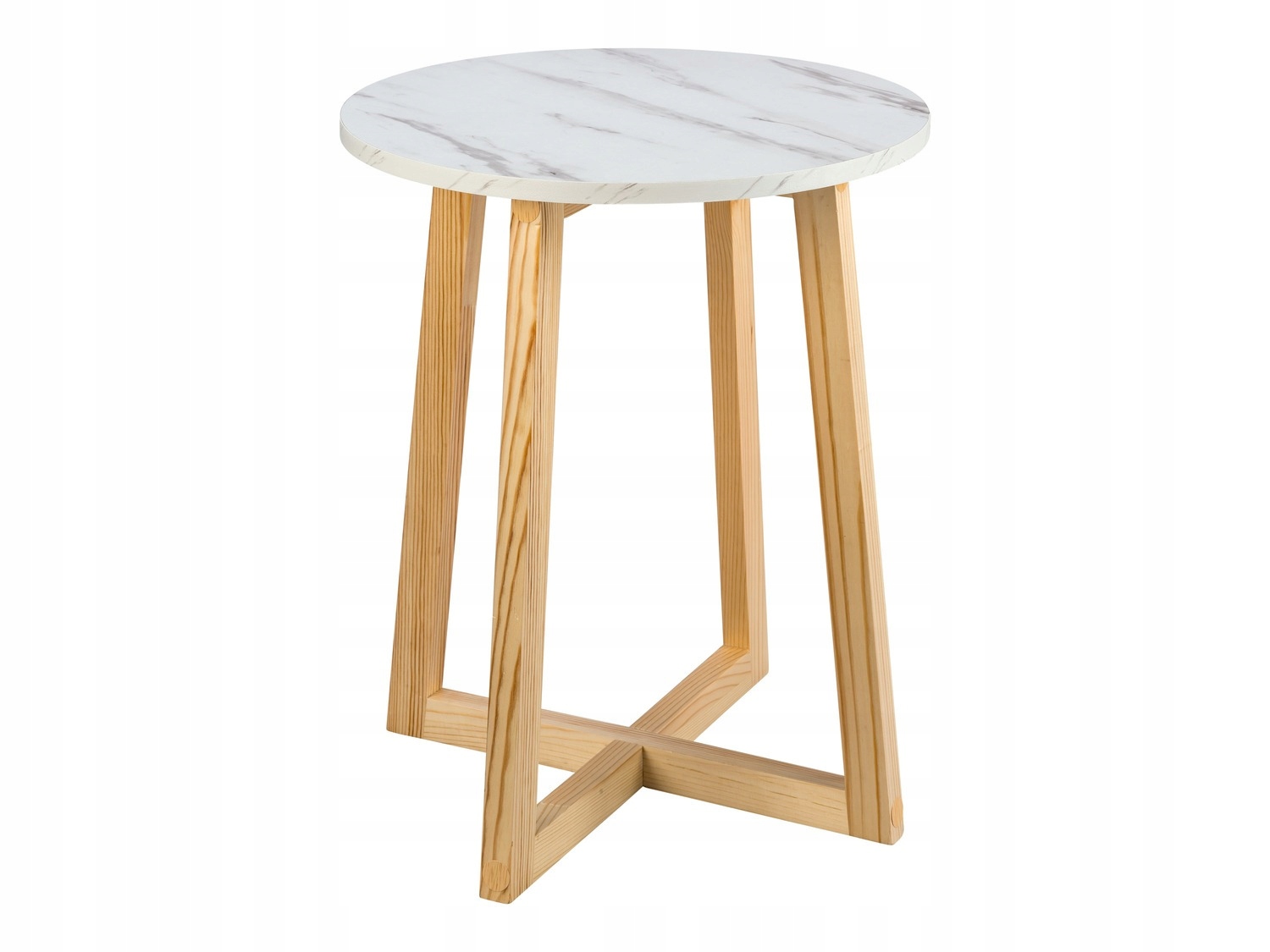 Kávový stolek Livarno Home kulatý 43 x 43 x 51,5 cm bílý