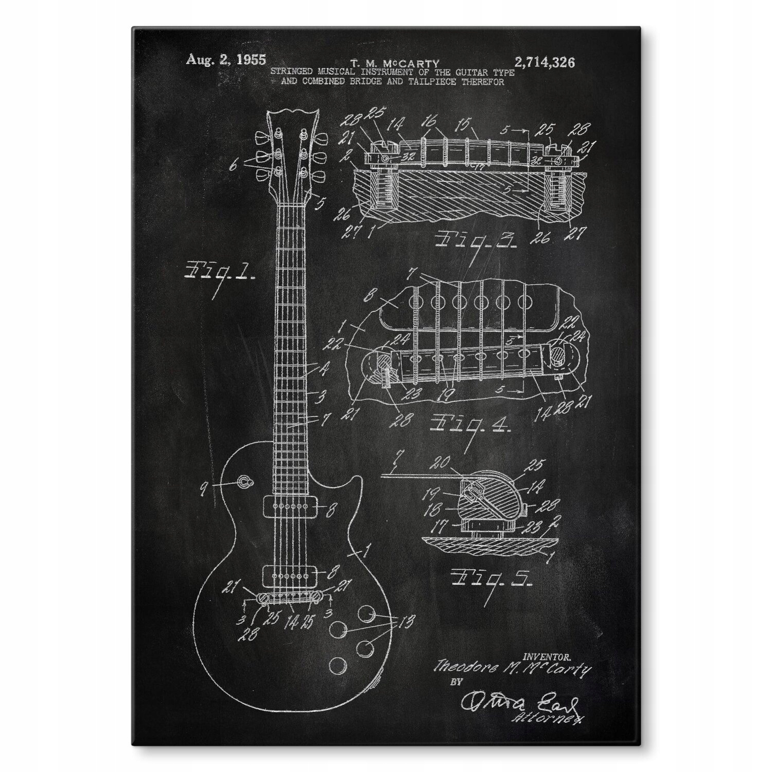 Kovový plakát Guitar Gibson Slate Szyld Plech 30 x 42 cm Dárek