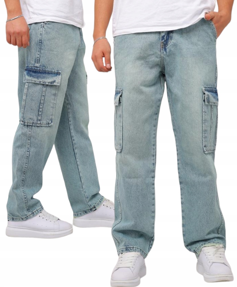 Pánské Džíny Cargo Baggy Volné 33/32