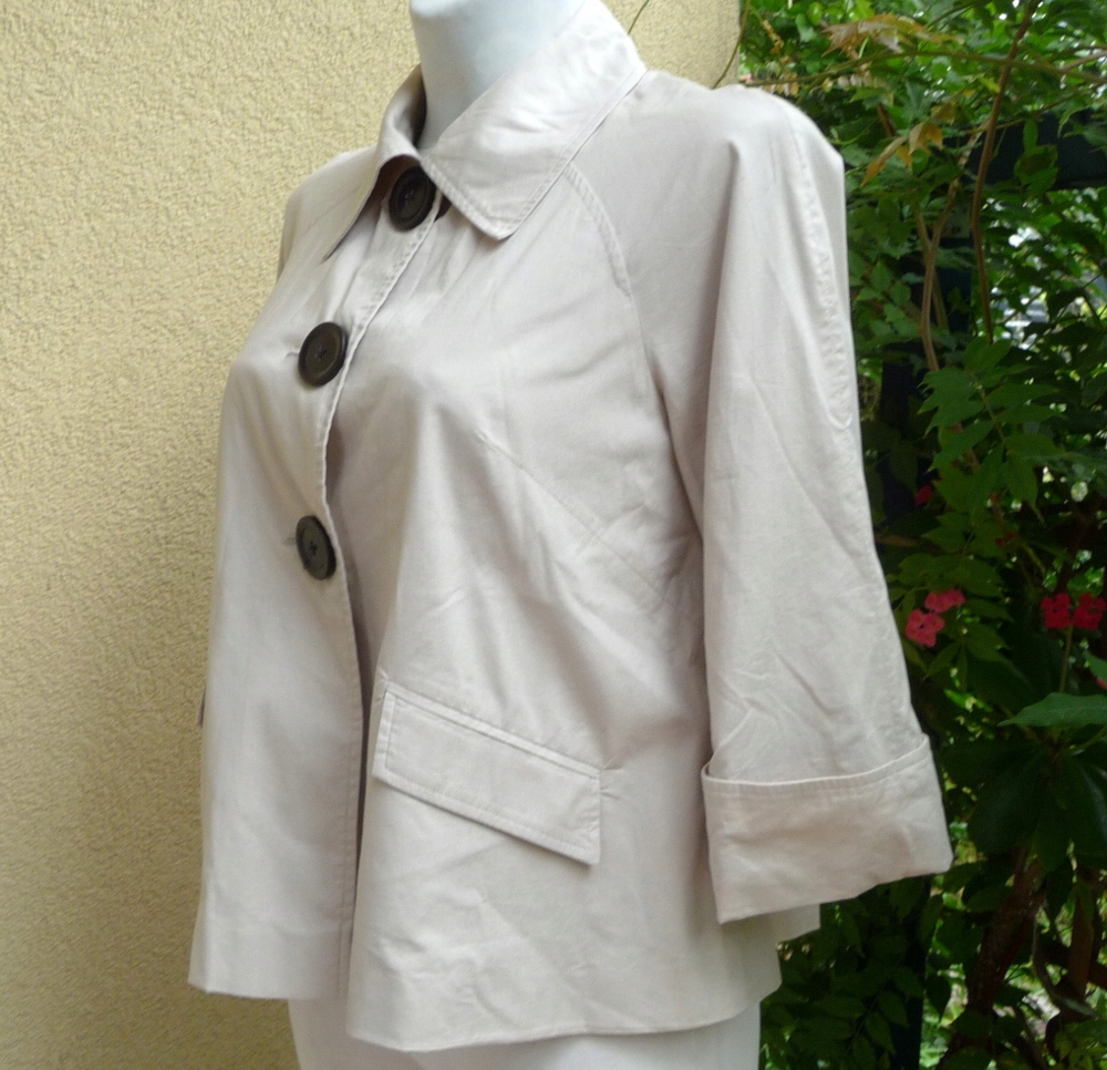 GEORGE KRÓTKI PŁASZCZ KURTKA LUŹNA BAWEŁNA 10 38 M Kaptur bez kaptura