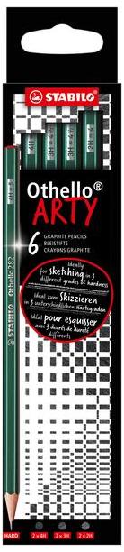 Ołówki 2x4H, 2x3H, 2x2H Othello hard Arty, Stabilo