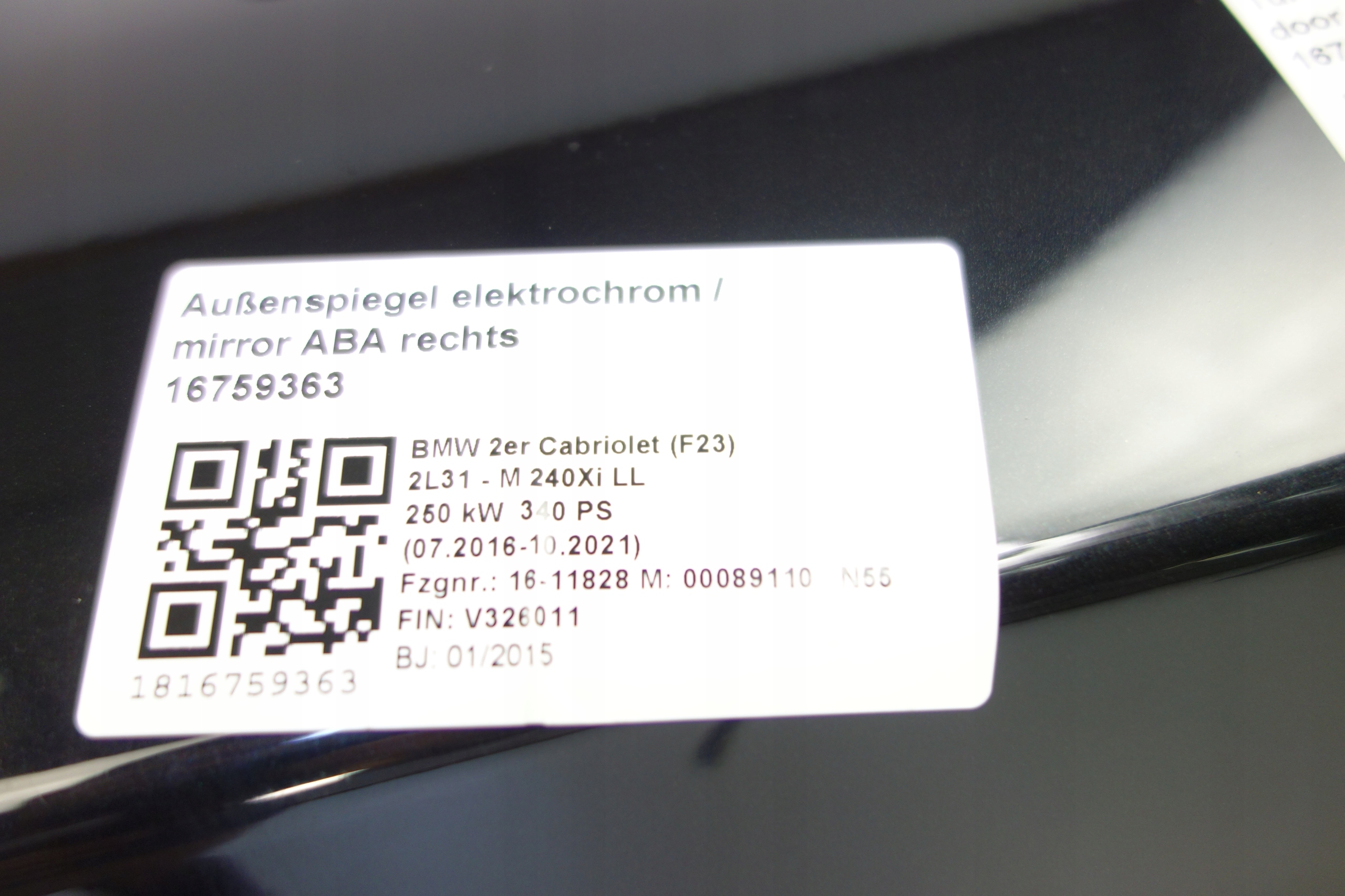 door right BMW F23 CABRIO 475