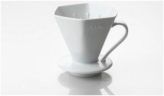 Keramický drip Cafec Arita Deep Pro bílý pro přípravu kávy