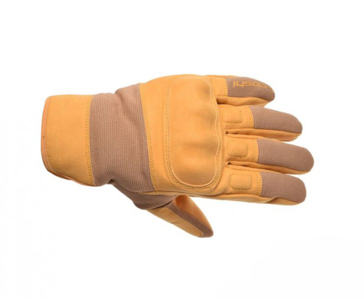 Leoshi Męskie Rękawice Motocyklowe Tekstylne Cafe Racer Brązowe L