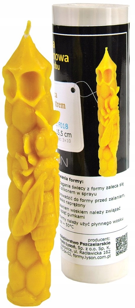 FORMA SYLIKONOWA ŚWIECA Z PLASTREM DUŻA wosk 15,5 F018