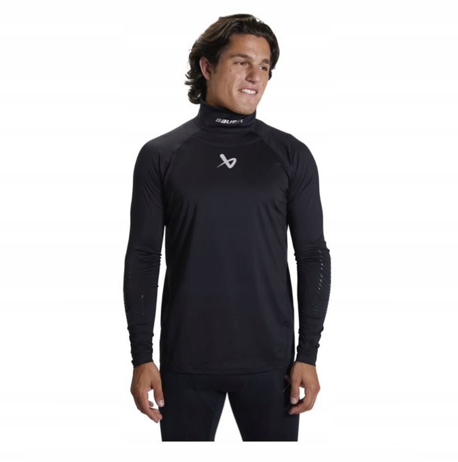 Bauer Tričko s dlhým rukávom Bauer Ls Neckprotect Top S22 Sr, Senior, XXL