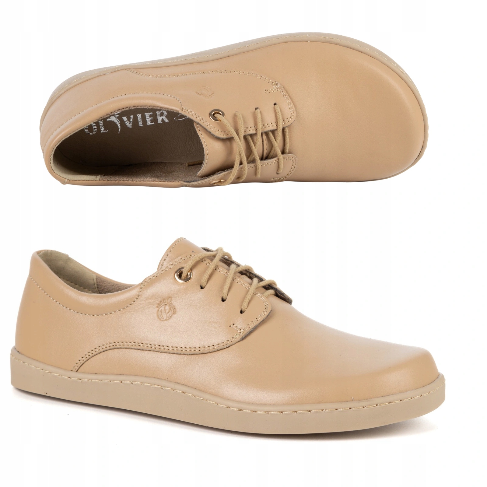Dámské barefoot boty Pearl, široká přední část, městské polobotky karamel 41