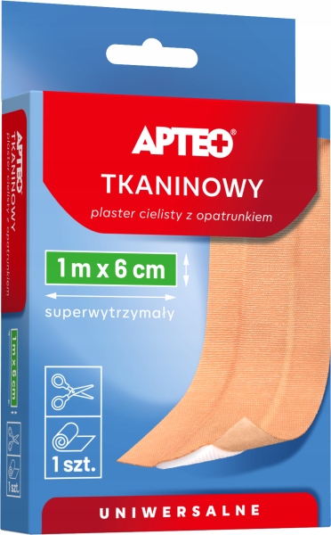 

Plaster tkaninowy z opatrunkiem 6x100cm metr