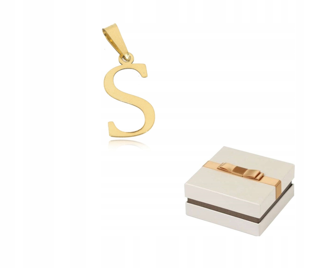 Zlato 585 Zlaté písmenko S přívěsek přívěsek 14 karátů ZZ88