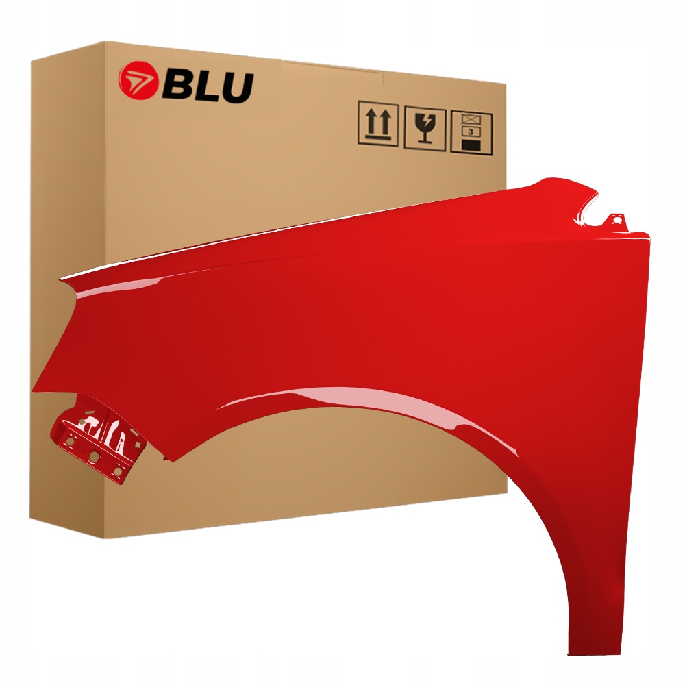 Blu Blatník Vw Polo 9N3 IV 4 LP3G levý červený 05-09 přední výtah