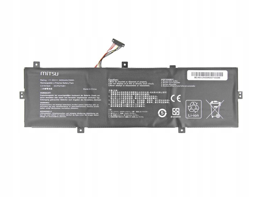 Bateria do Asus UX430 3400mAh39Wh 11.55V