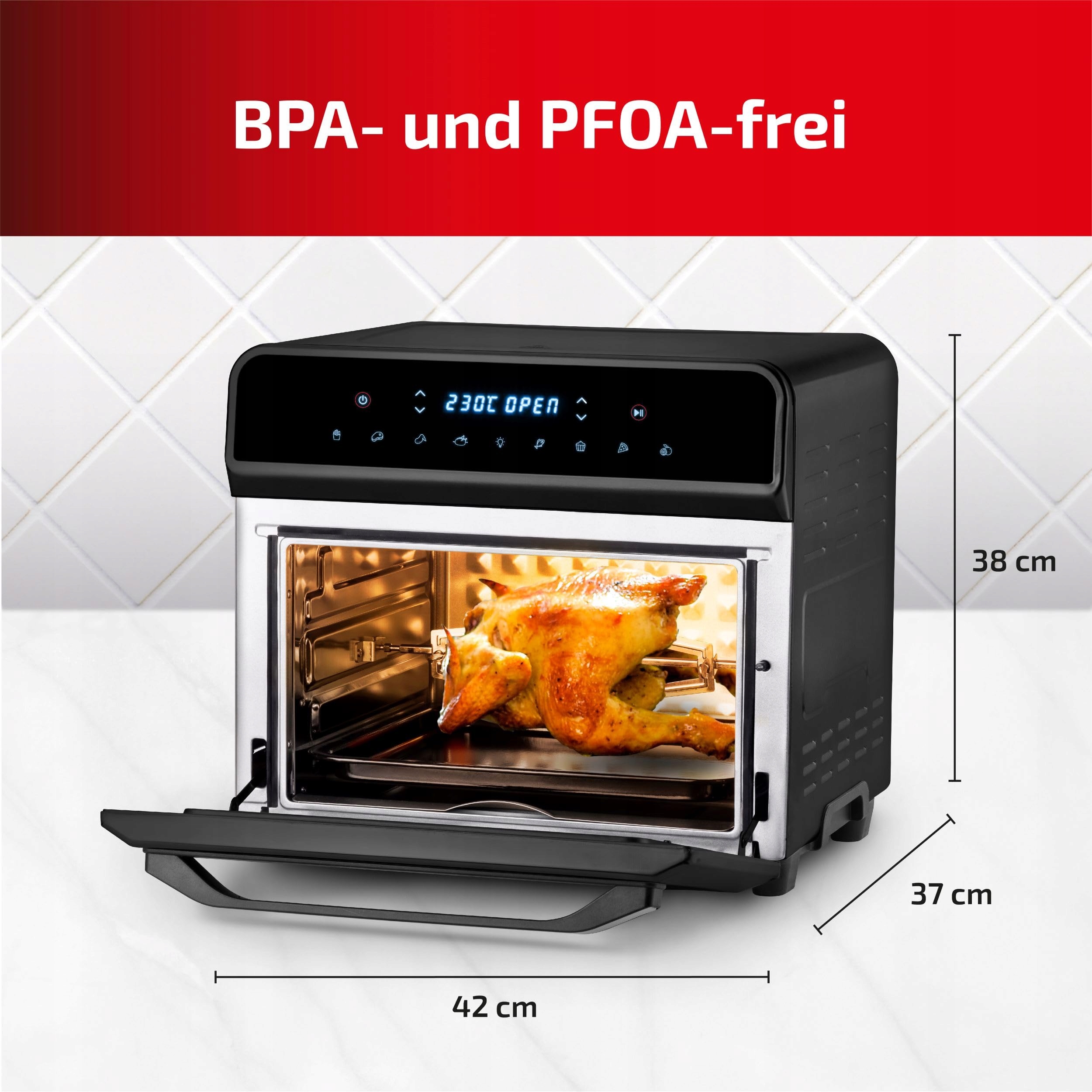 UFESA MAGNUM Frytkownica Beztłuszczowa XXL 23L 1800W 8 Programów — miniatura 2
