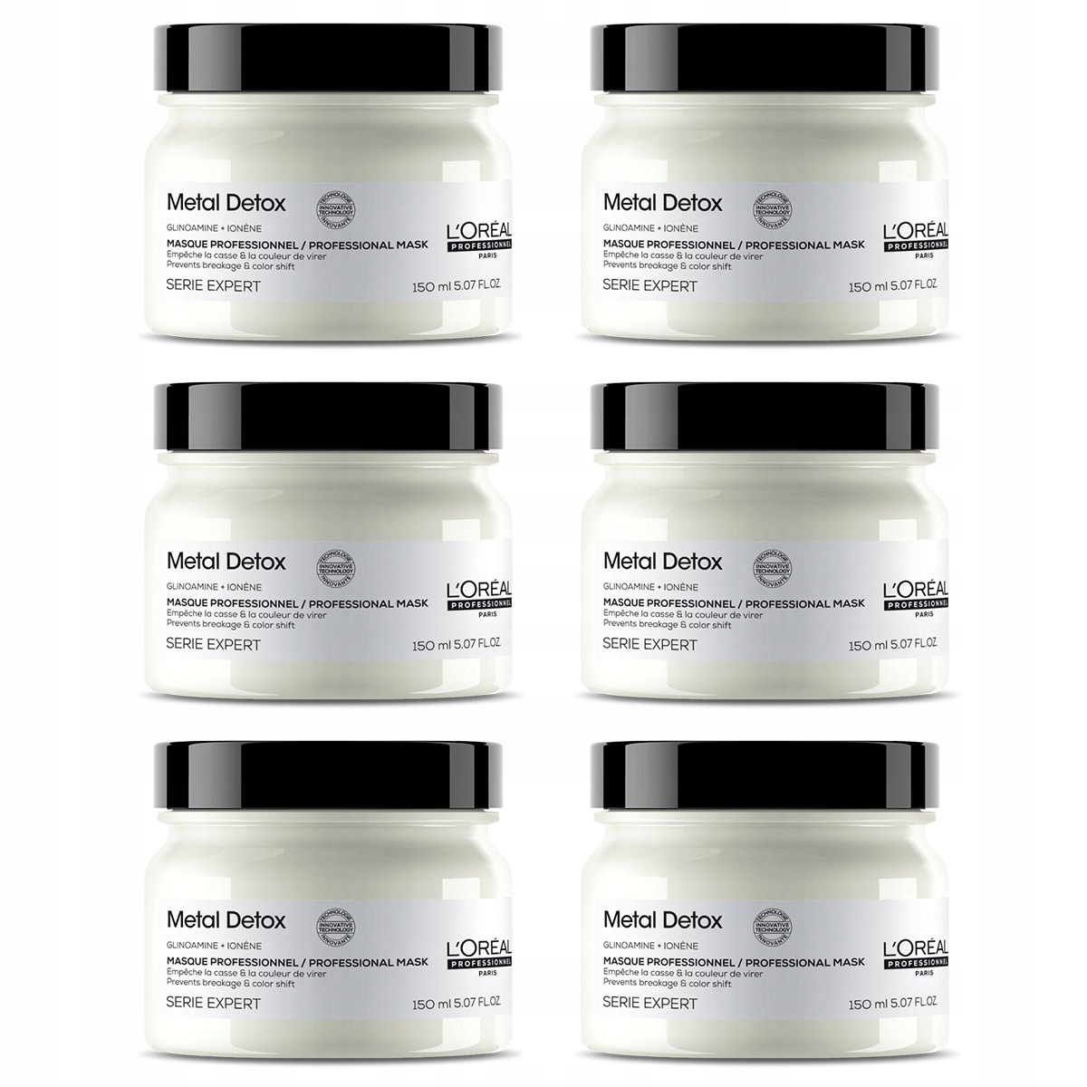 Zestaw L'Oreal Professionnel Metal Detox Maska 150ml Travel Size x 6szt