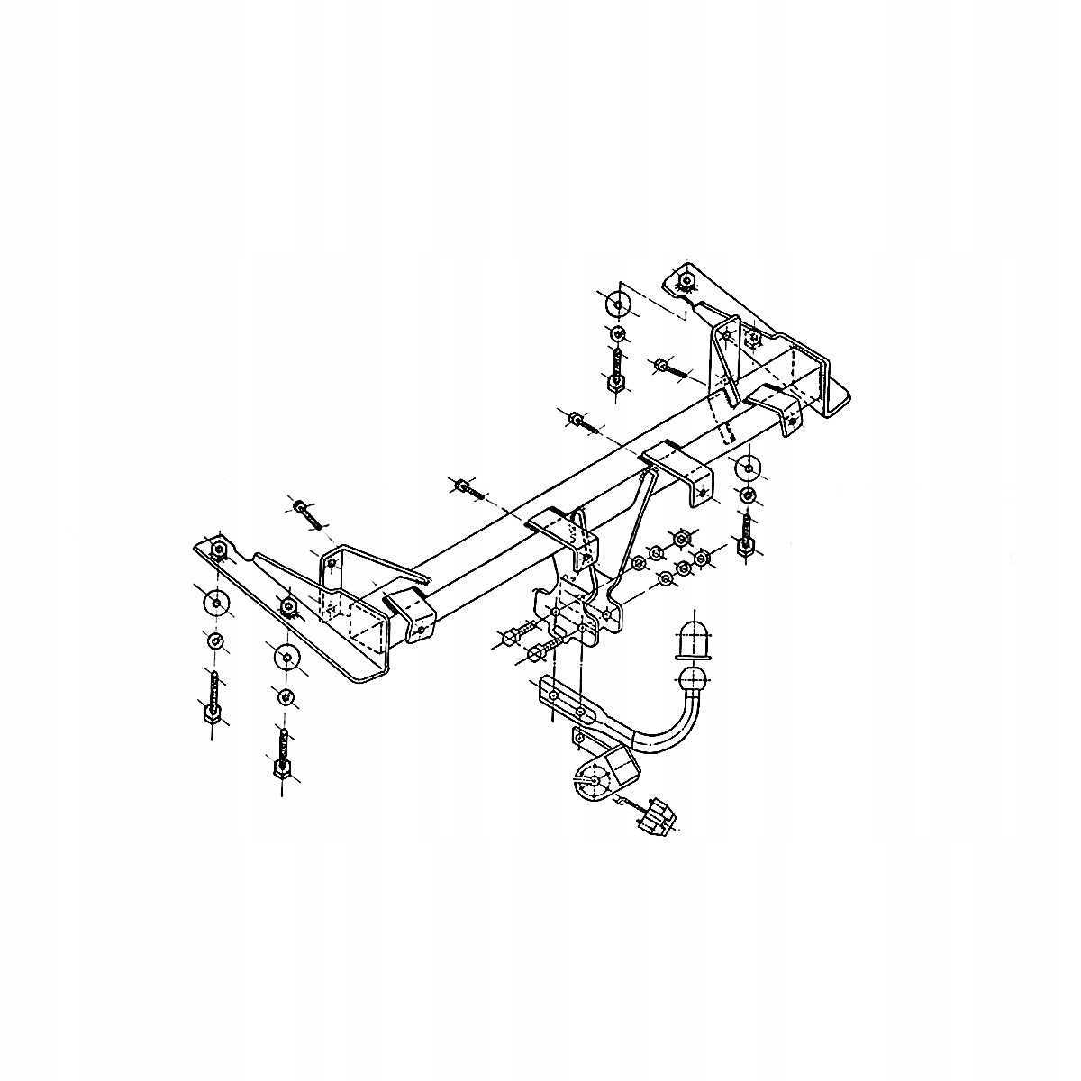 Hak holowniczy Volkswagen Caddy 3 2K III Kombivan 04-15 MODUŁ 13 PIN Nowy Producent Steinhof
