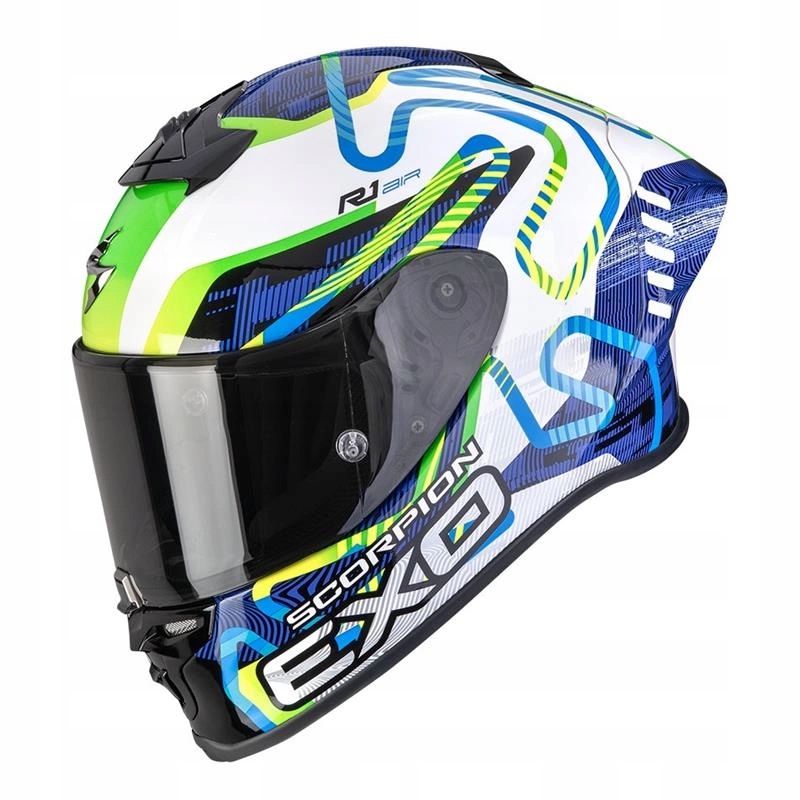 Helma Scorpion EXO-R1 Evo II Air Cornering White/blue/green zelená Darčeky