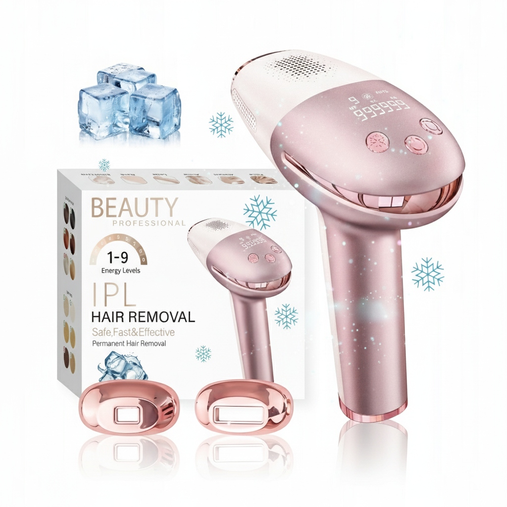 Depilátor Ipl Laserový 999999 záblesků Chladící Ice Bezbolestné tělo nohou