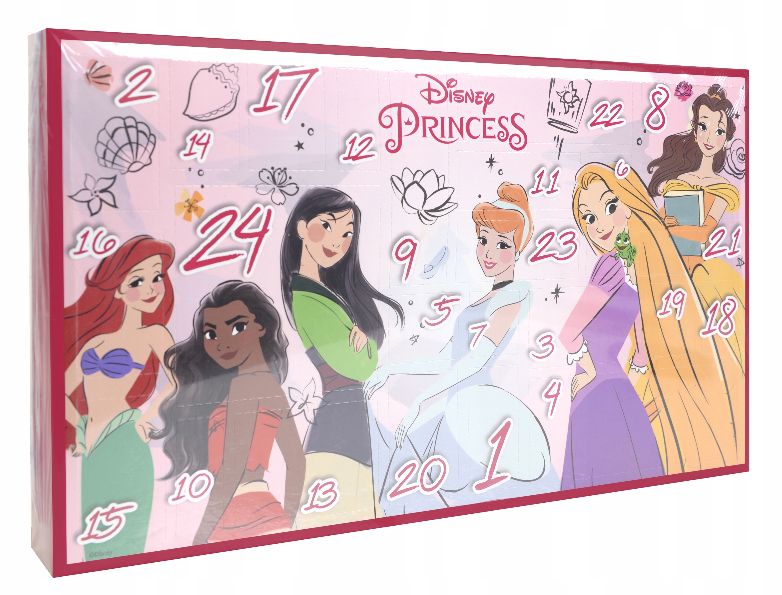 Адвент-календарь Markwins Disney Princess, детская косметика, лаки для ногтей и зеркальце, от 3 лет — фото 2