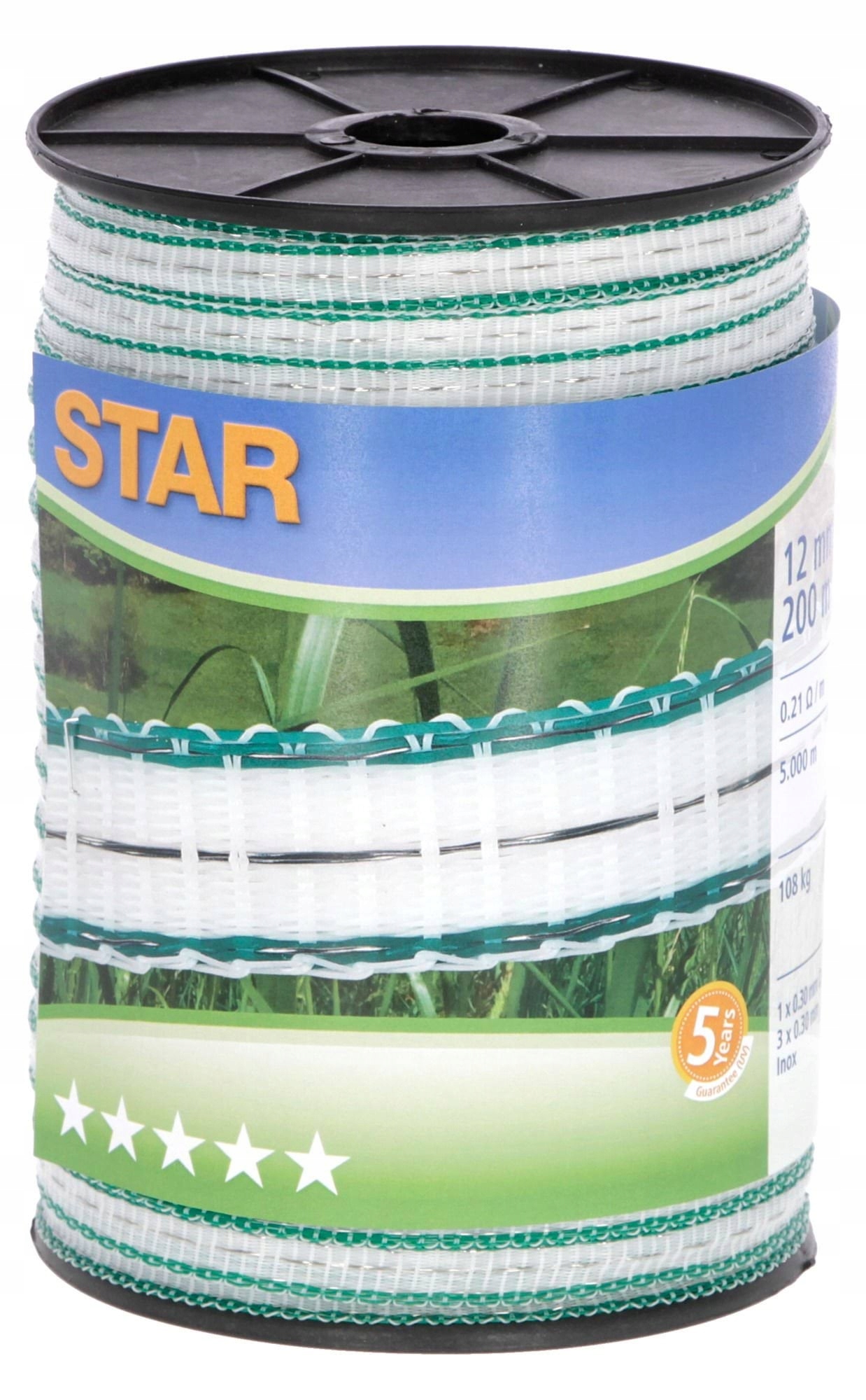 Stínící Panelové Pásy Star 200 m x 12 mm Bílo-zelená Kerbl
