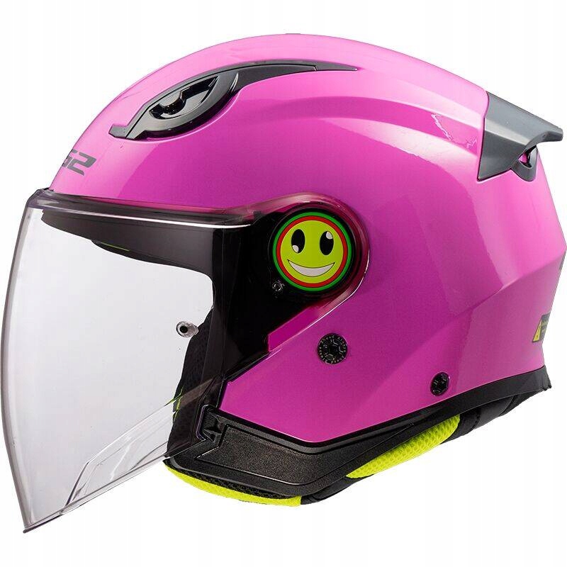 Kask dziecięcy LS2 OF622 Funny II Junior Solid Pink homologacja Ece 22.06
