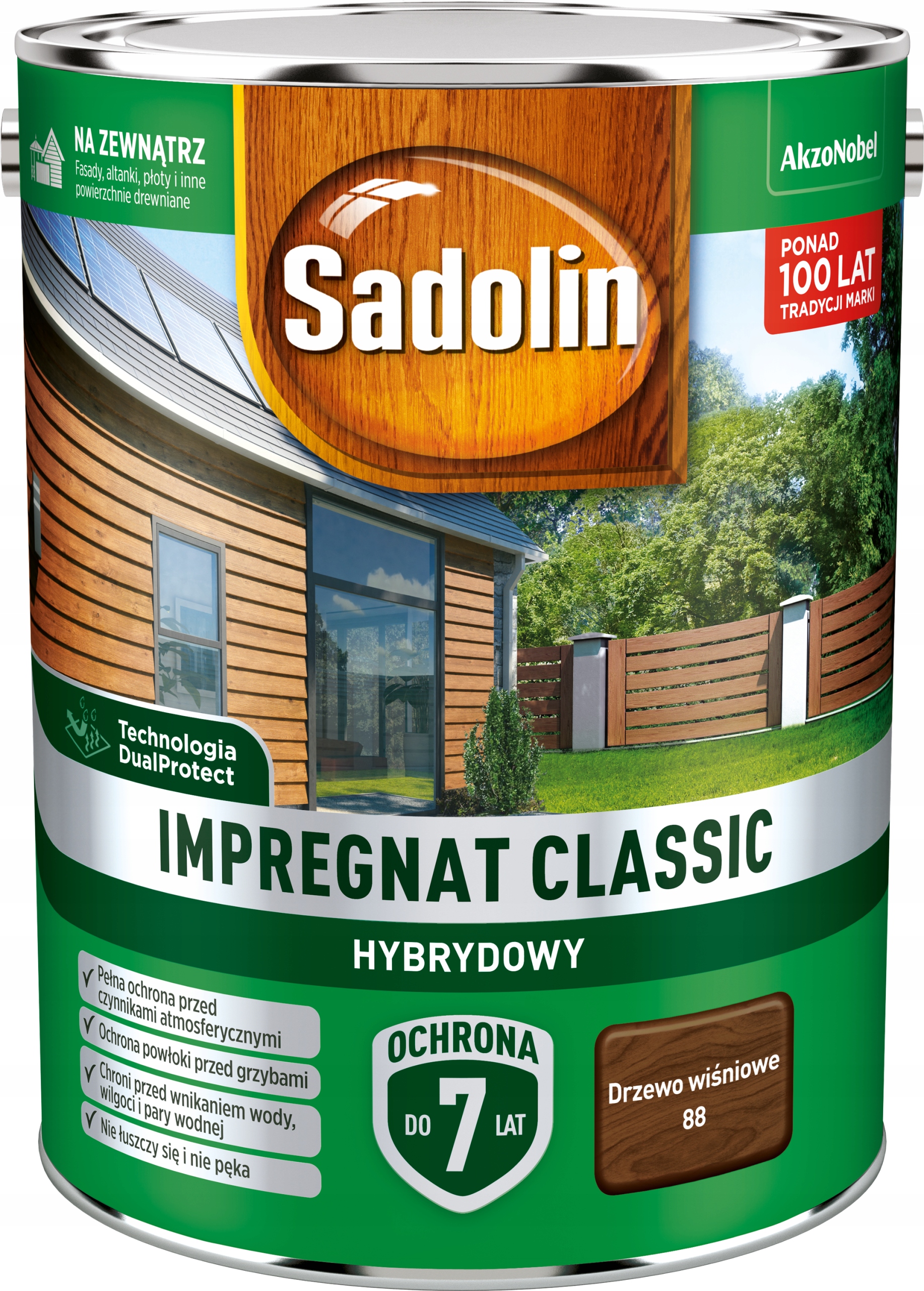 Akzo Sadolin Impregnat Classic Hybrydowy 88. Drzewo Wiśniowe 4,5L