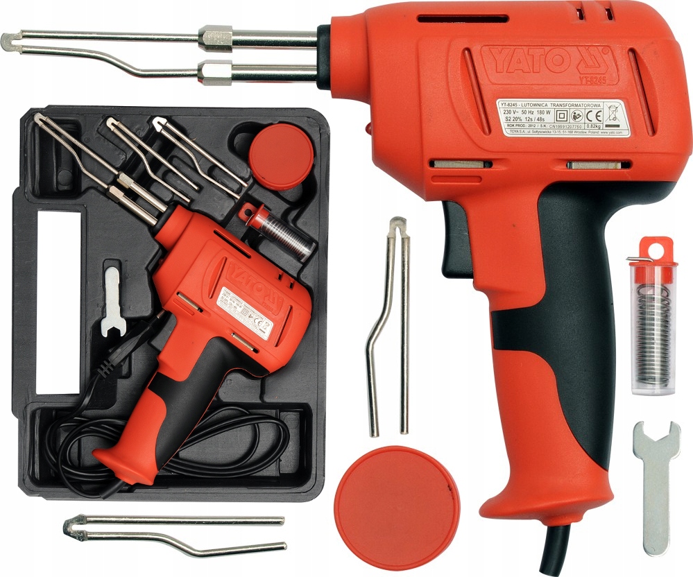 Lutownica transformatorowa 180W Walizka YATO
