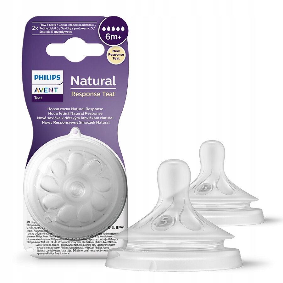 AVENT smoczek natural Responsywny 6m+ 2 szt