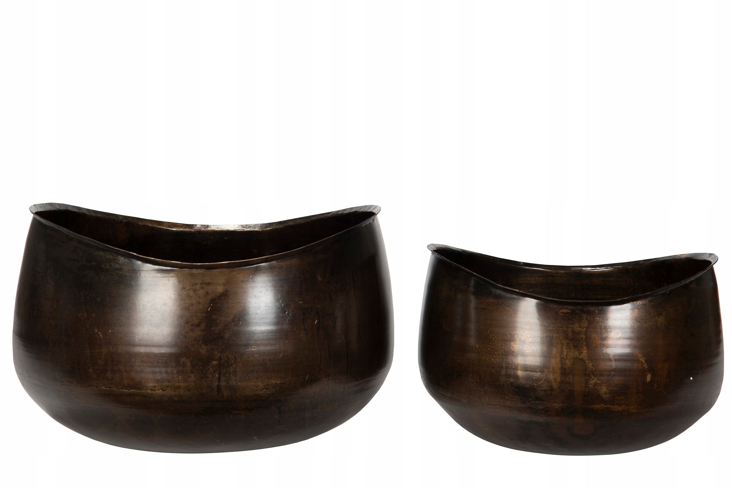 OSŁONKA STYL LOFT postarzany czarny metal do bonsai aloesów /2/